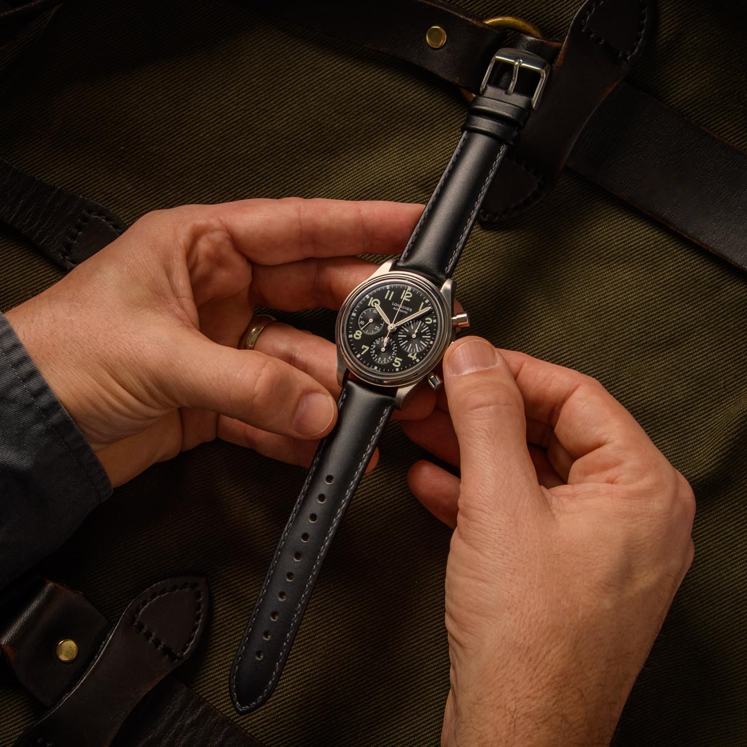 Archer Watch Straps - Cinturini per Orologi a Sgancio Rapido in Pelle Pieno Fiore
