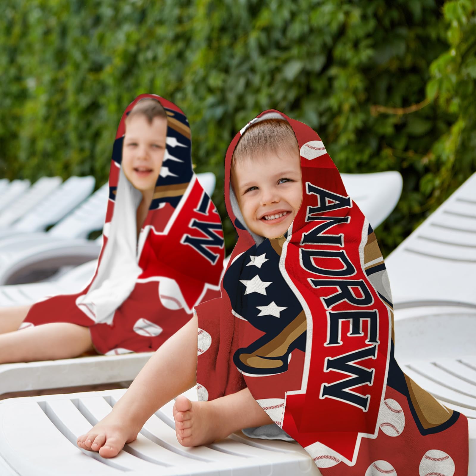 Personalized Baseball Beach Towel With Name - 30x56 Inch Microfiber Quick Dry Towel For Kids & Adults - View #8