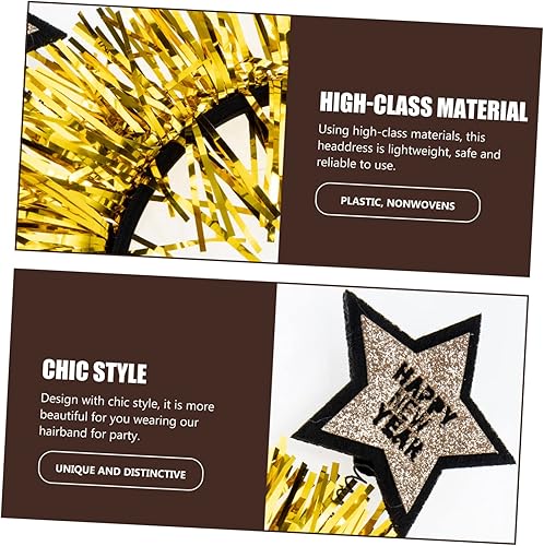 Miniatura 3 de jojofuny 4pcs Holiday Decorations New Year Headwear New Year Tiara 2023 Head Hoops 2022 Xmas Christmas Headbands 2022 Birthday Headband Chrismas