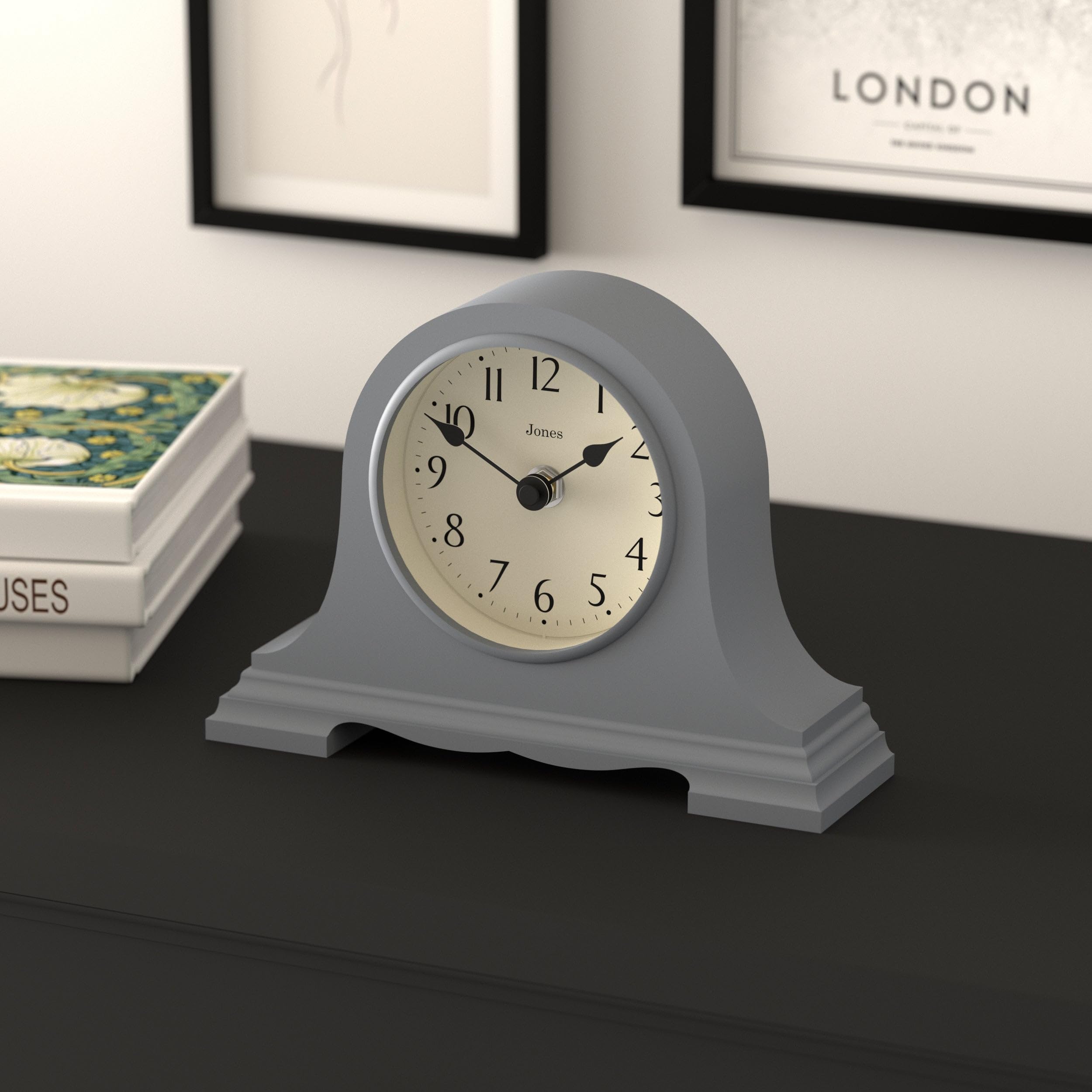 Jones Clocks® Speakeasy small mantel clock, French Navy, 15.5 x 22 x 6 cm / 6 x 8.5 x 2.5 in - Image 4
