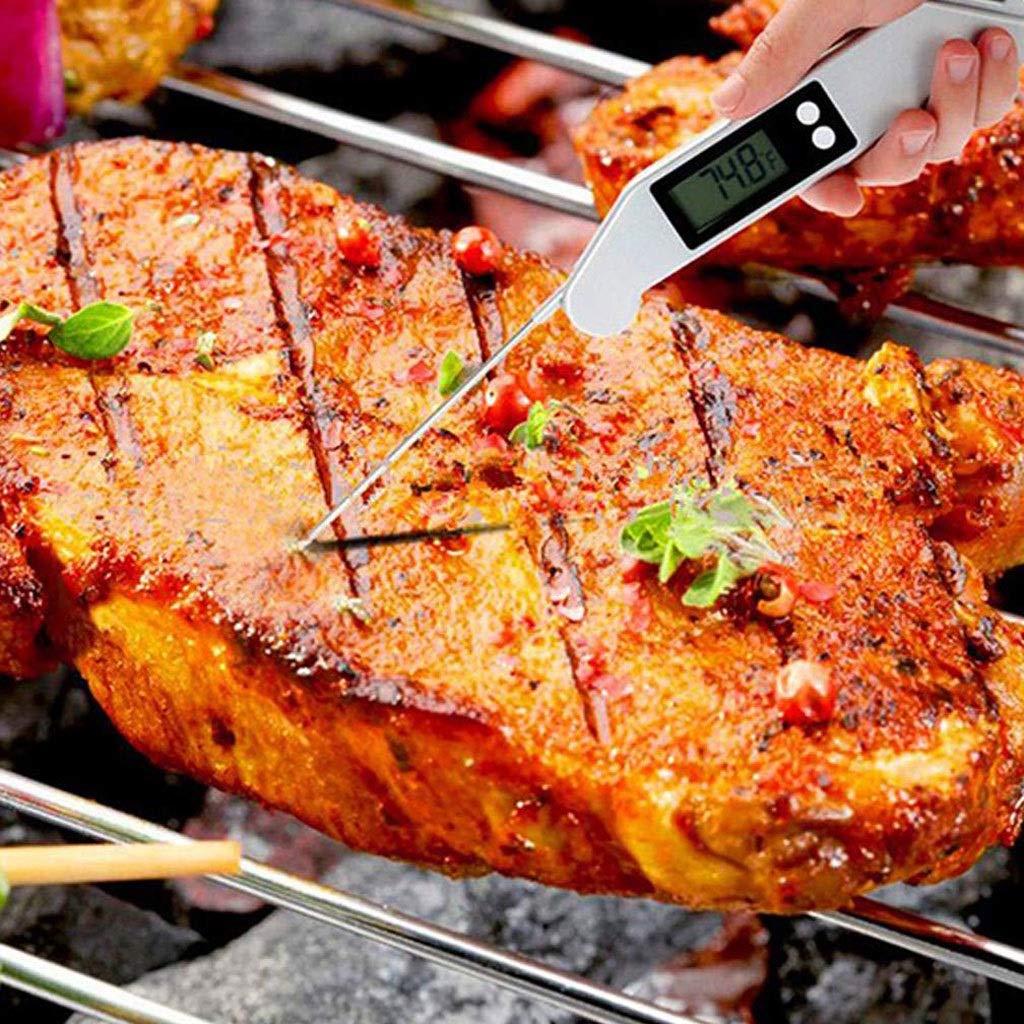Termometro elettronico digitale pieghevole per alimenti plug-in barbecue termometro liquido filetto