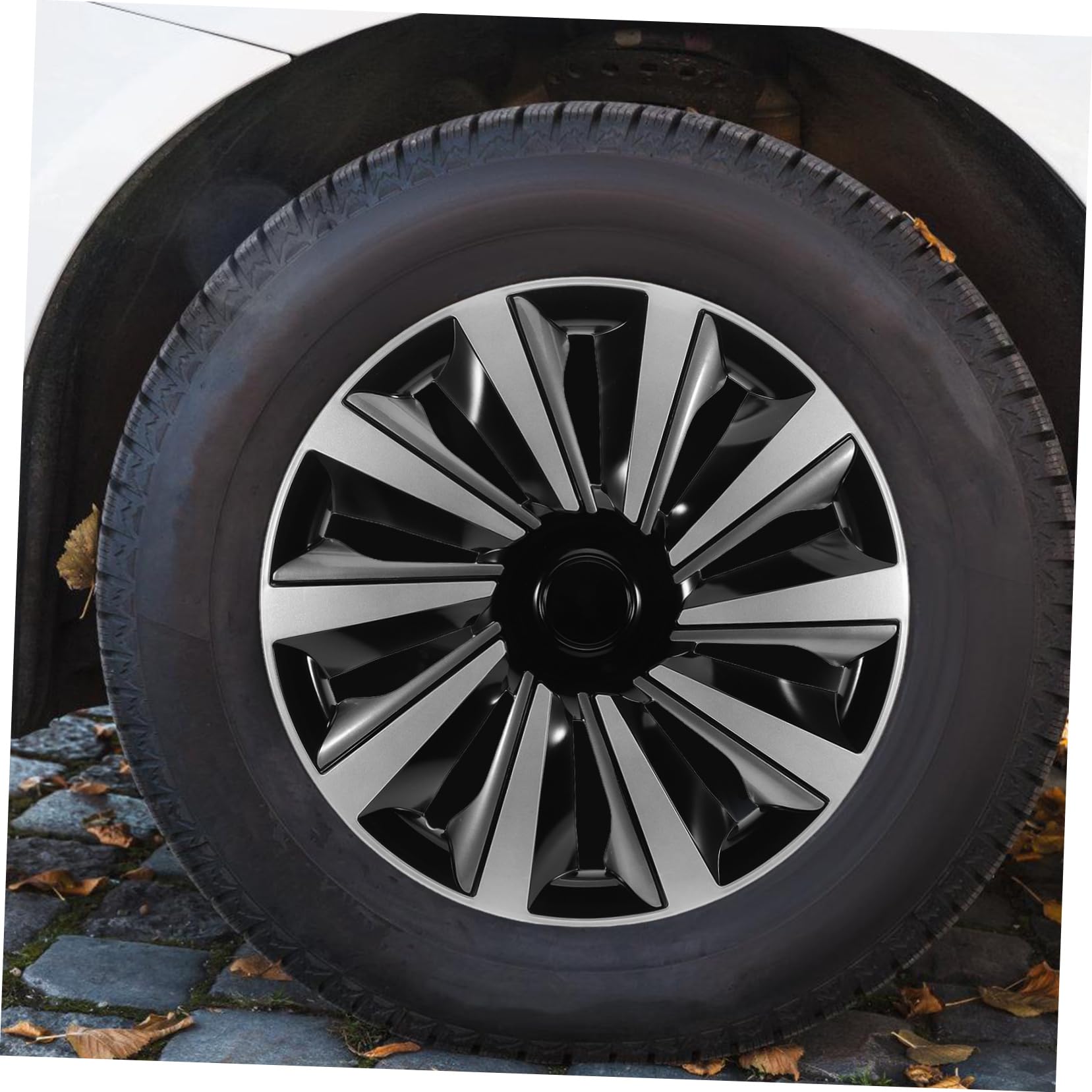 Gatuida Enjoliveurs 15 Pouces pour Roue de Voiture en PP, Protections D’enjoliveurs, Usage Polyvalent, Protection de Jante en Ville Voyage