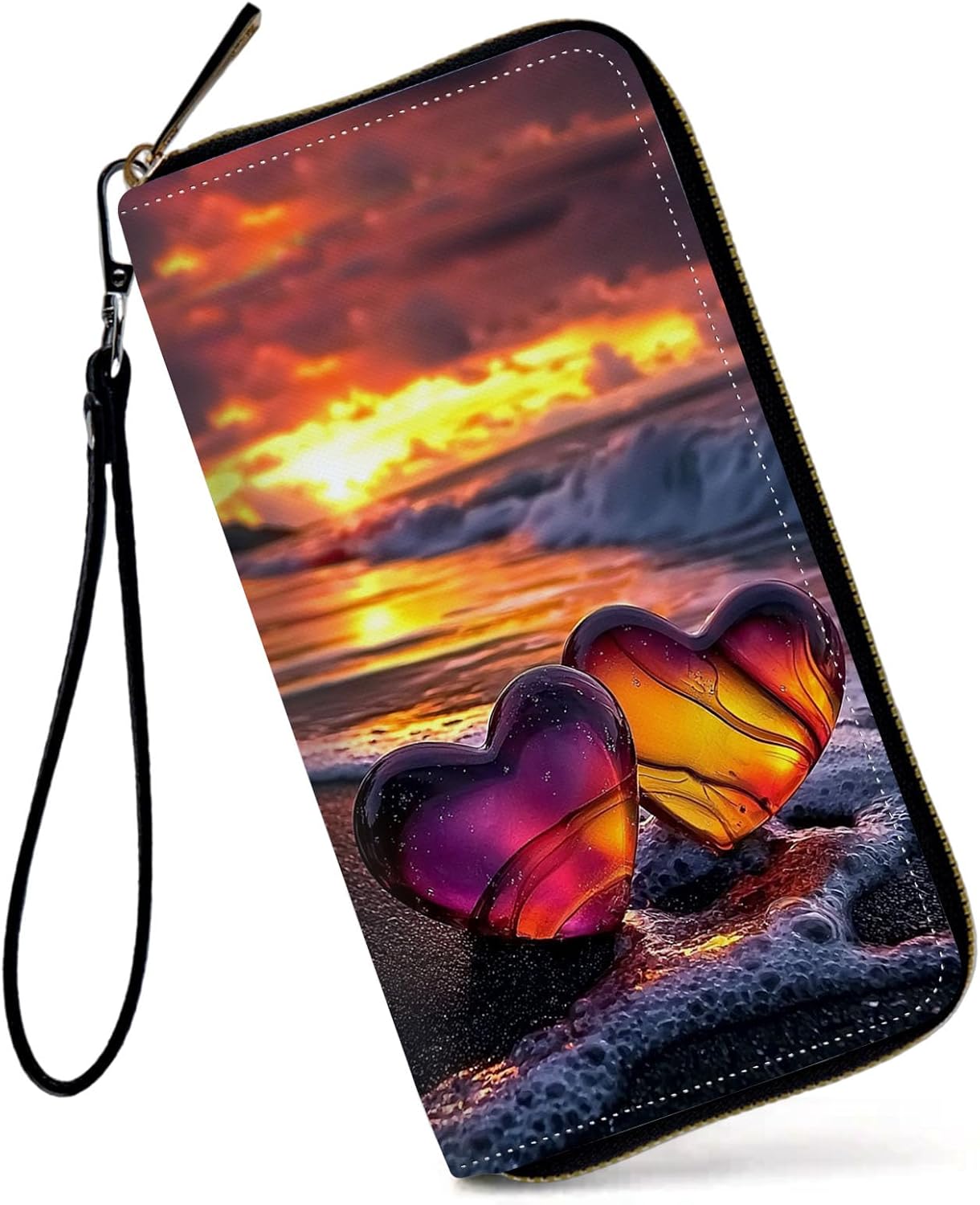 Womens Wallet, Large Capacity RFID Blocking PU Leather Wristlet Wallets for Women L...