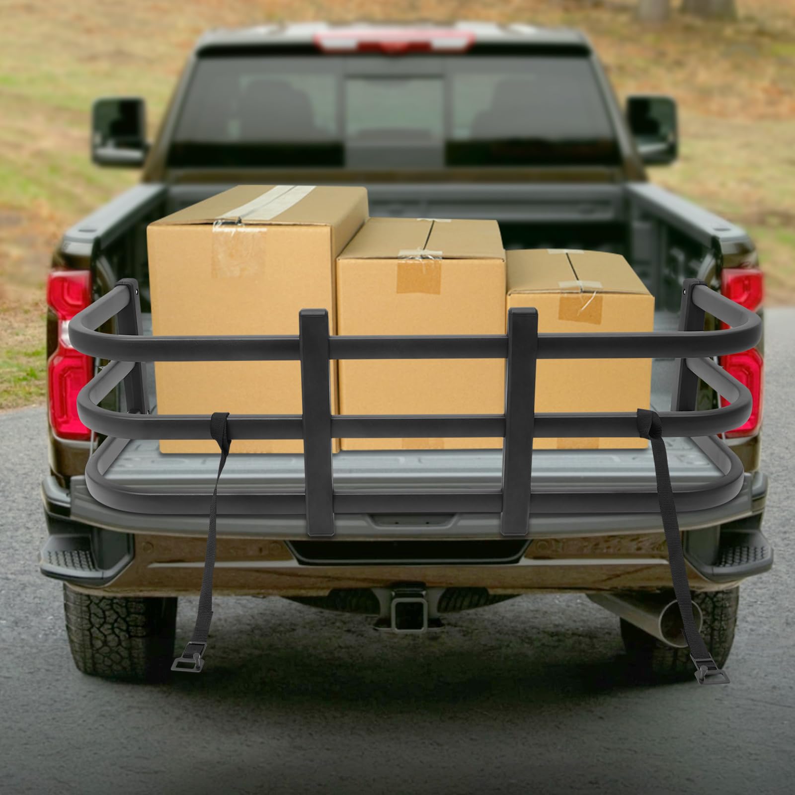 Przedłużenie powierzchni ładunkowej Pickup, 122-155 cm, regulowany ekspander, obracany o 180° rozdzielacz powierzchni ładunkowej z aluminium, przedłużenie przestrzeni ładunkowej do małych i średnich