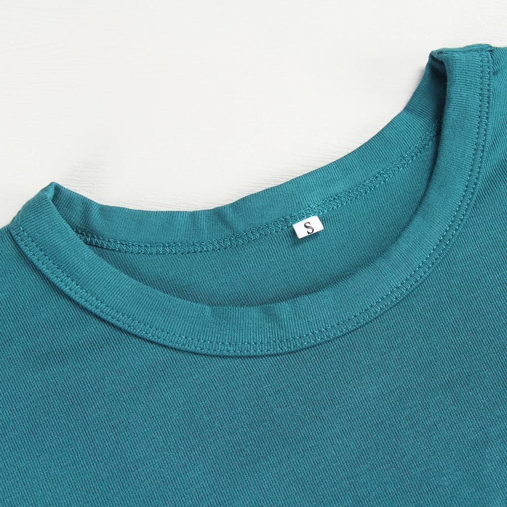 GEMBERA Womens' Crewneck Long Sleeve Slim Fitted Casual Top T-Shirts Stretchy Basic Shirt - Image 4