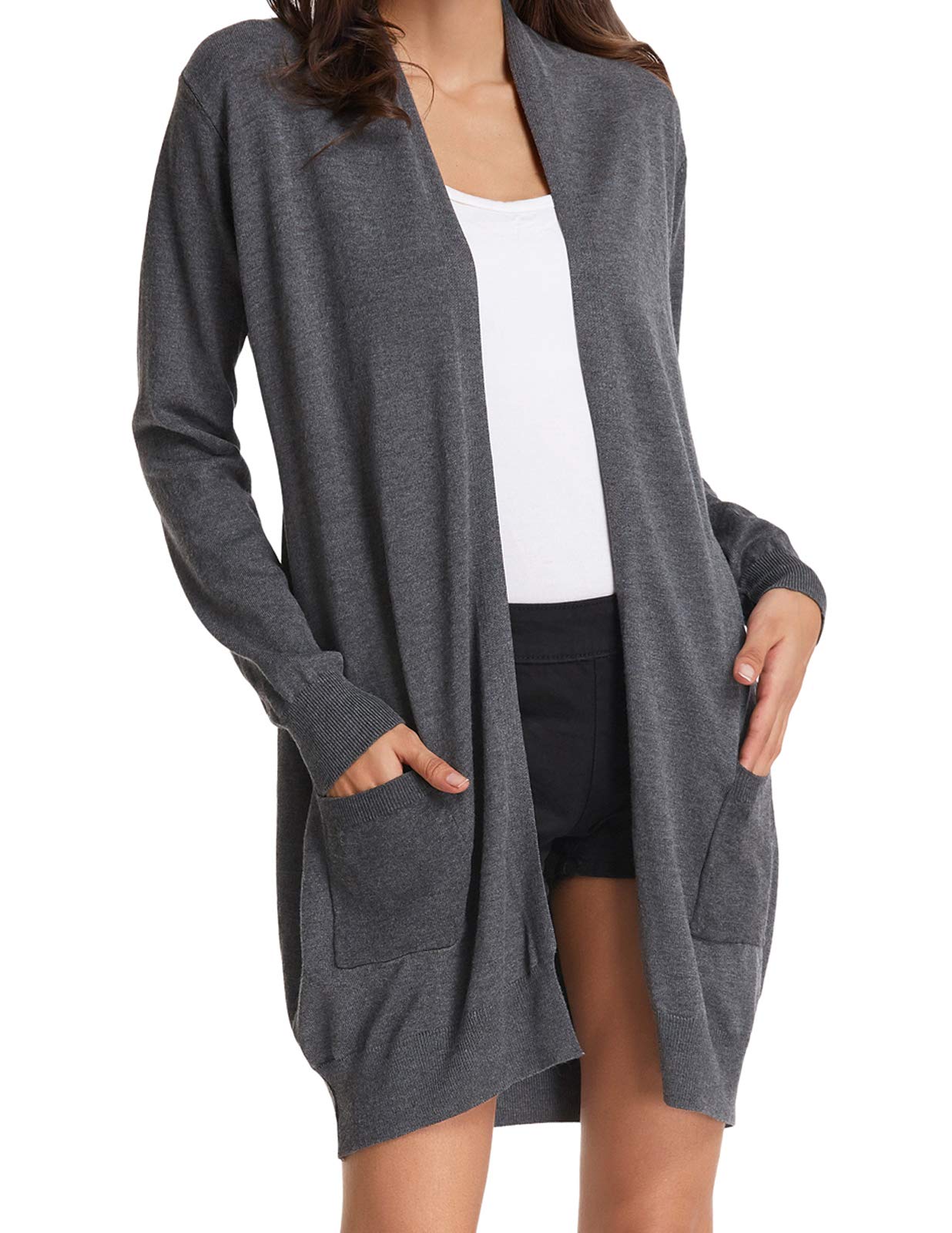 GRACE KARIN Women Lightweight Cardigan Sweaters with Pocket Long Sleeve Shrugs