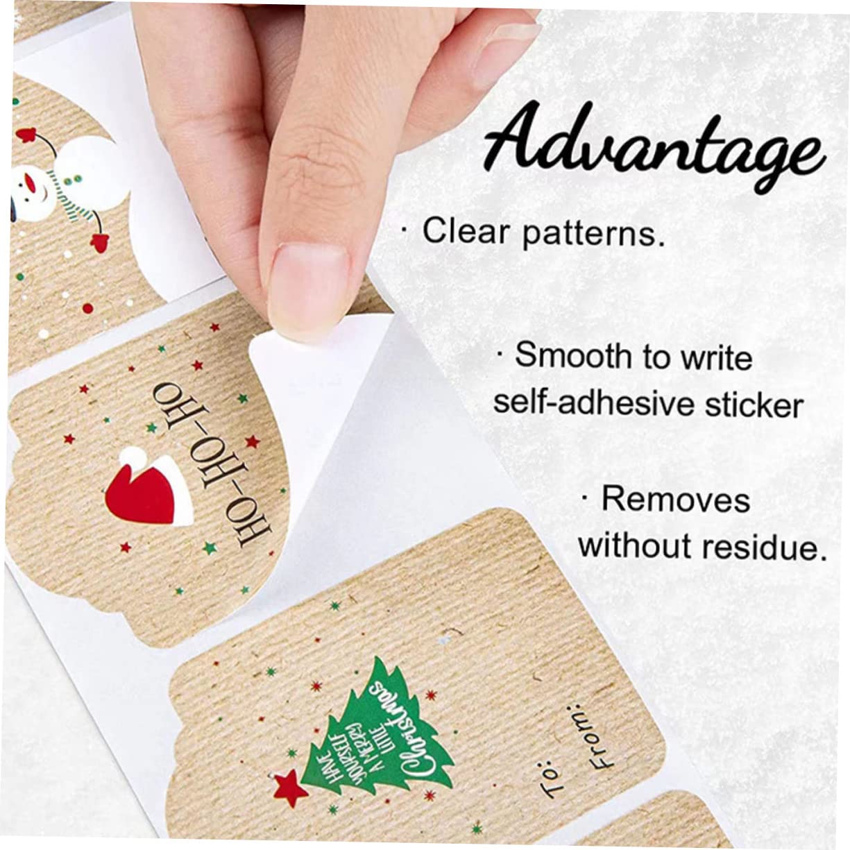 5 Di Adesivi Natalizi in Carta Etichette Decorative Autoadesive Per Incartare