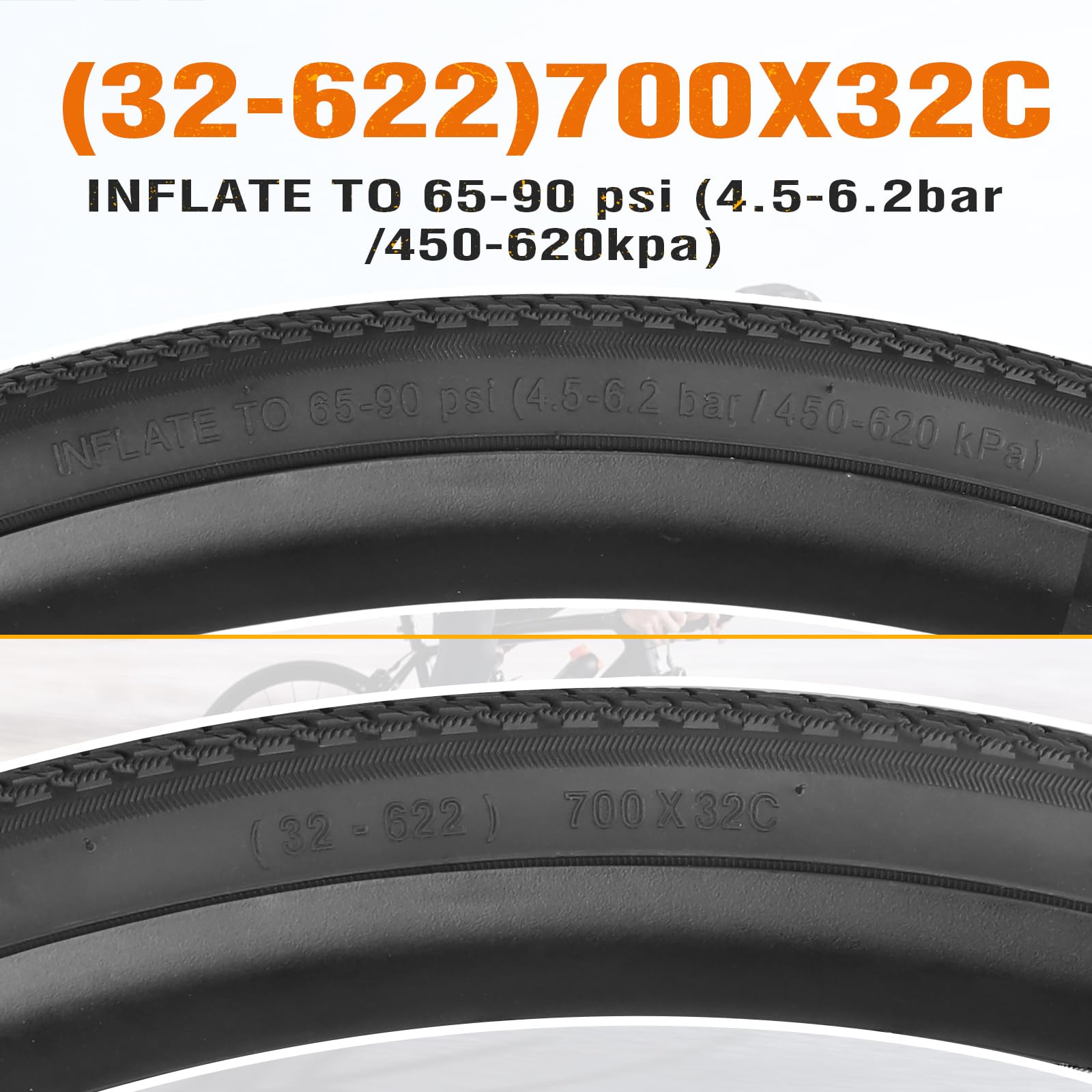 City Touring Pneumatici Bici Strada 700x28/32/35C Coppia Gomme