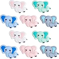 Vista 30 de 12 piezas de cuentas de silicona de animales, cuentas focales lindas, cuentas de silicona a granel para bricolaje para hacer varios artículos