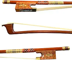Arco para Violino 4/4 Archetier Profissional Talão Cobra Brasilwood Crina Animal da Mongólia