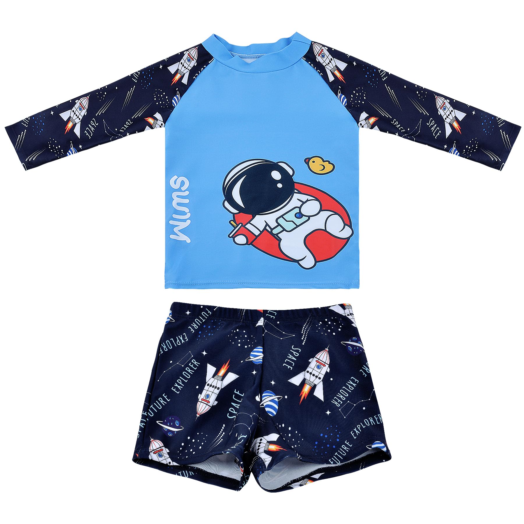 Trendy Boy Traje de Baño de Niños Manga Corta de Dos Piezas Rash Guard Conjunto Bañador Niño 2 a 12 Años