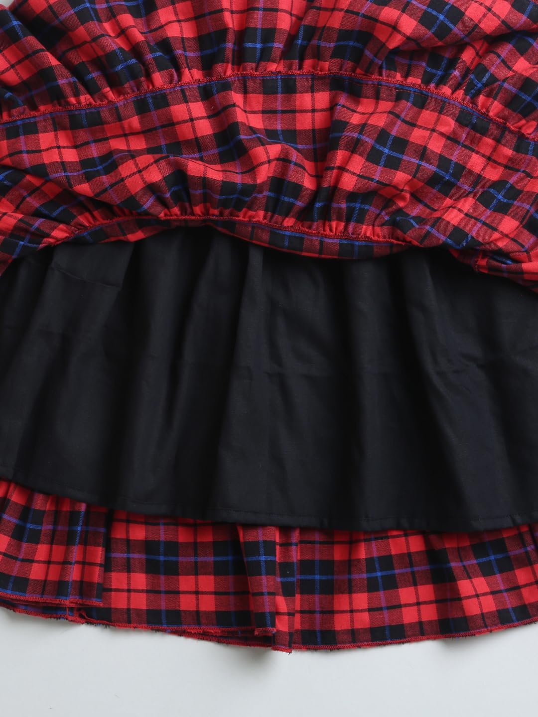 ZIP ZAP ZOOP Red Black Checks Smocked Sleeveless Dress Girls Frock Summer Clothing | 4-5 Years 2