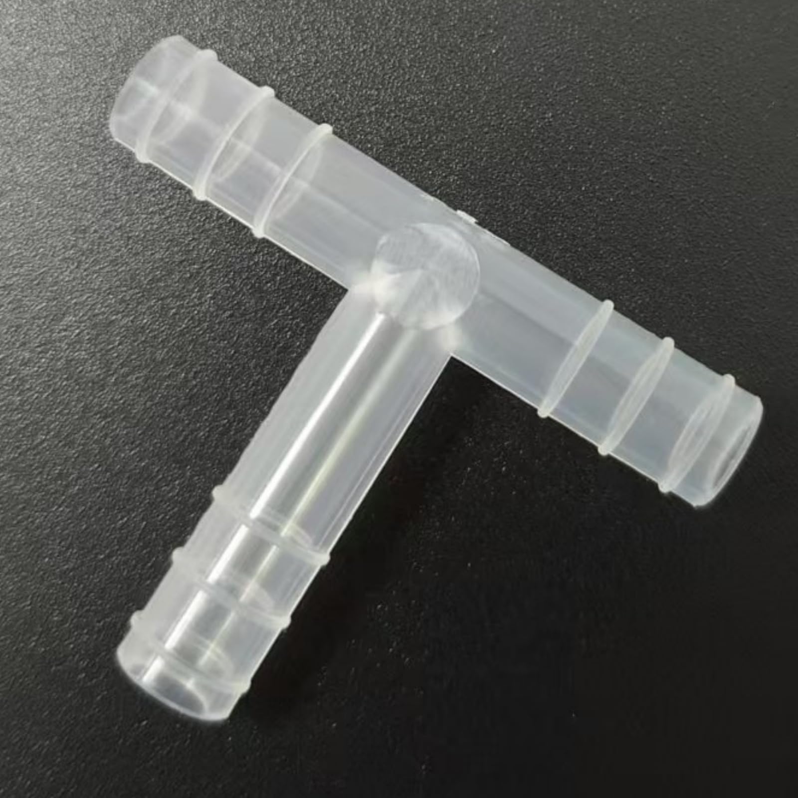 Accesorio en T con púas for manguera en forma de T de 3 vías, paquete de 25, adaptador reutilizable de PP duradero for laboratorio,(6.8mm 1/4inch 6T)