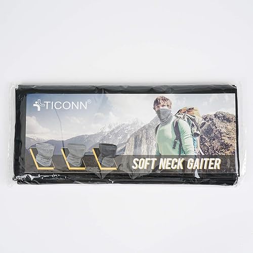 Vista 8 de TICONN Polaina para el cuello, bufanda, transpirable, resistente al sol y al viento, para esquí, pesca, senderismo, ciclismo
