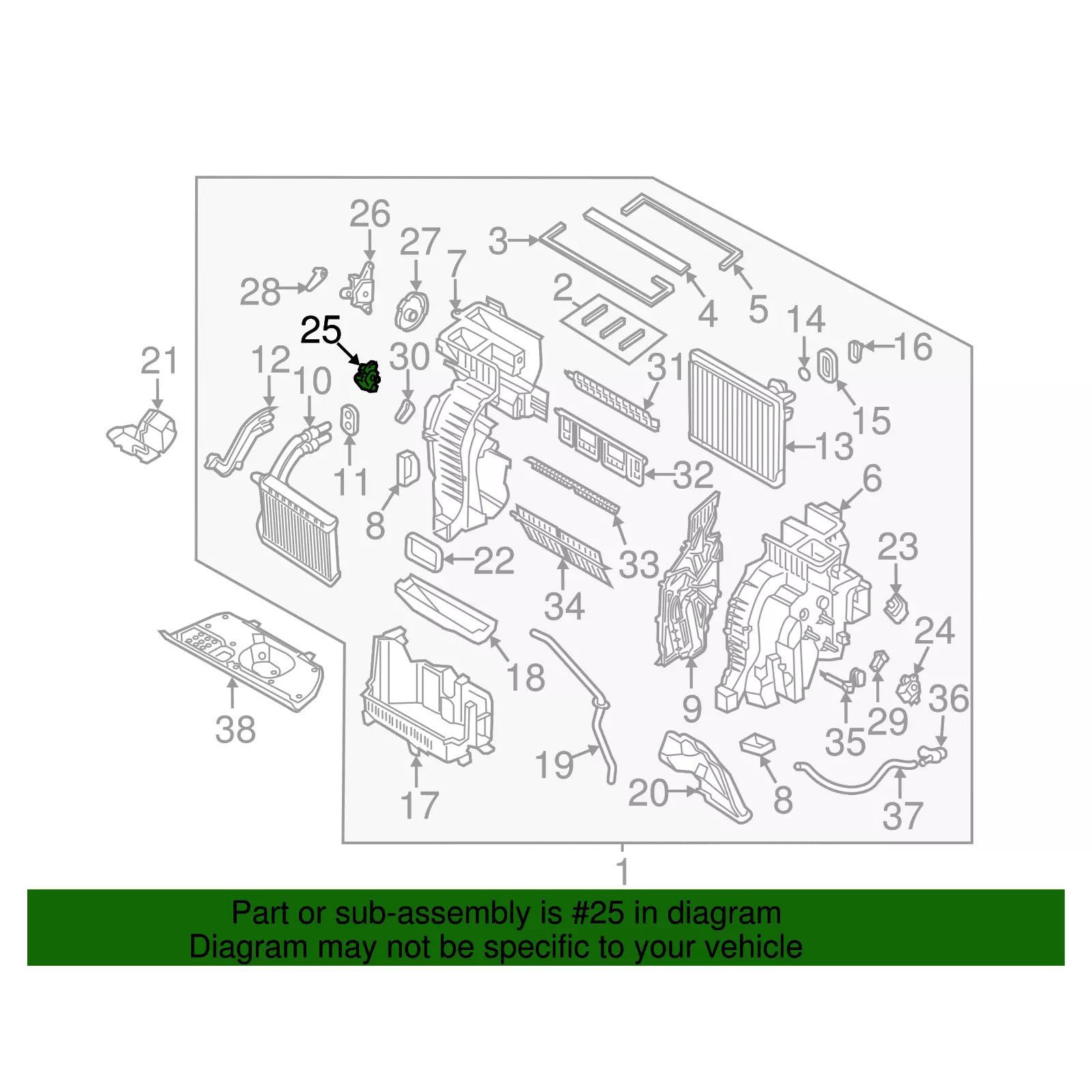 IX25 - Attuatore porta per veicolo HVAC I45 IX35, controllo del clima preciso 1713049 30A1074 30A1052 971594R150 971573SAA0