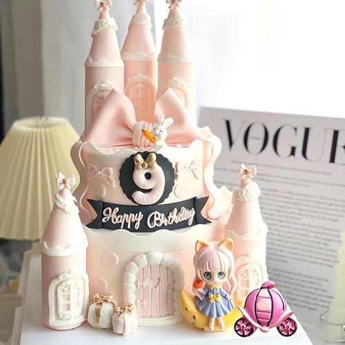 Miniatura 7 de MINFEIDMS Molde de fondant de cenicienta para carro de silicona para decoración de pasteles Decoración de cupcakes Topper polímero arcilla caramelo