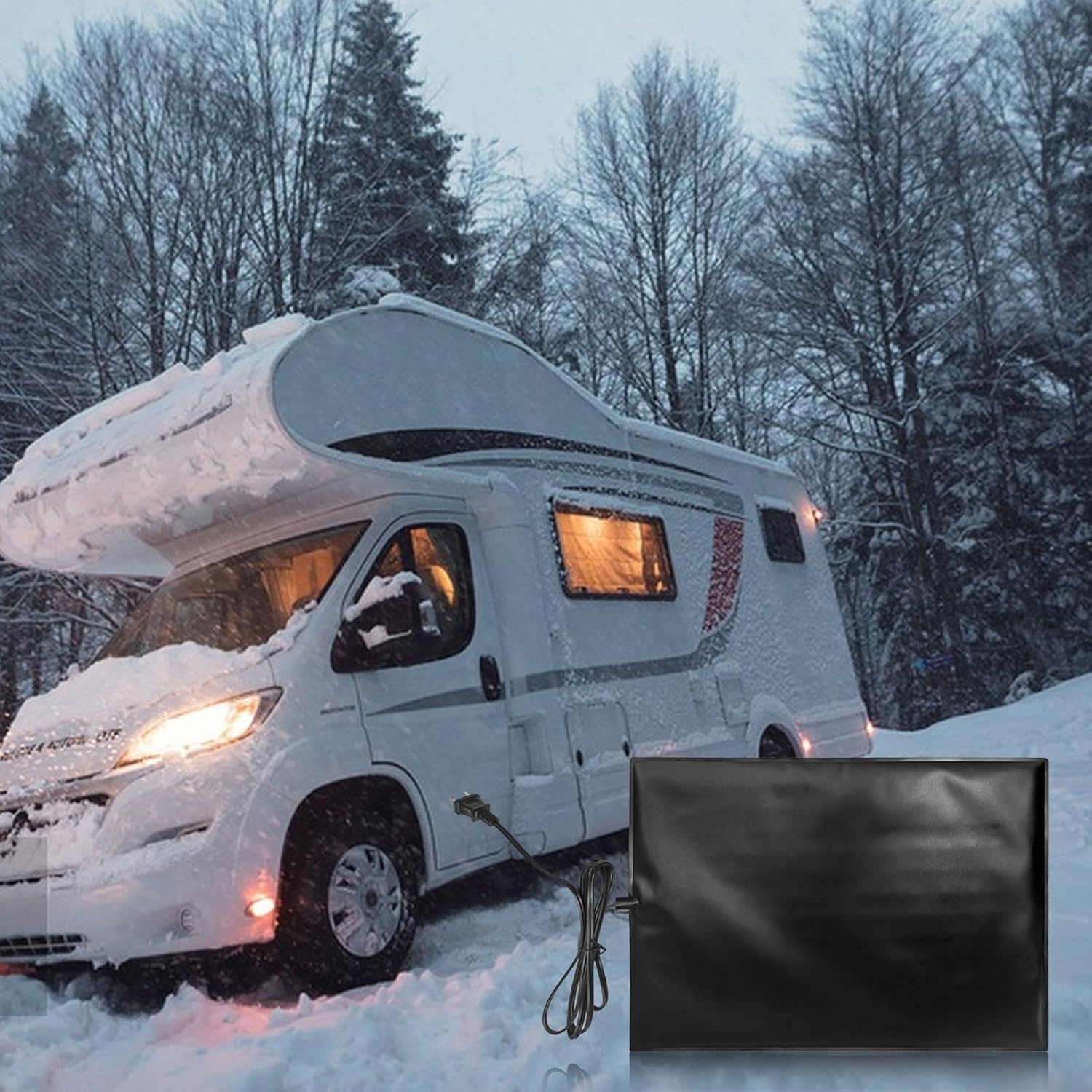 3Pcs 12" x 18" RV Tank Heater Pad with Automatic Thermostat, 120V RV Water Tank Heating Pad for Camper Trailer Motorhome RV Water Tank Winterizing