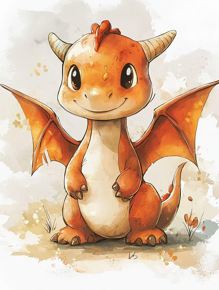 WEISHIWE Pintar por Numeros Adultos, Dinosaurio lindo, 70x90cm q-541 | Pintura por Numeros Kit, Easy Paint by Numbers Adult, con 3 Pinceles y Pigmento Acrílico, Decoración para Hogar, Sin Marco
