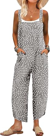 ANRABESS Overalls for Women Casual Summer Capri Jumpsuits Adjustable Straps Loose Fit Bib Overalls Spring Vacation Clothes