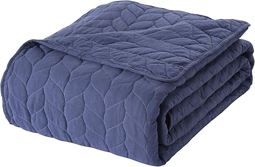 Miniatura 9 de MarCielo Juego de edredón ligero de 3 piezas de microfibra, colcha de cama prelavada con hojas (borgoña, King)