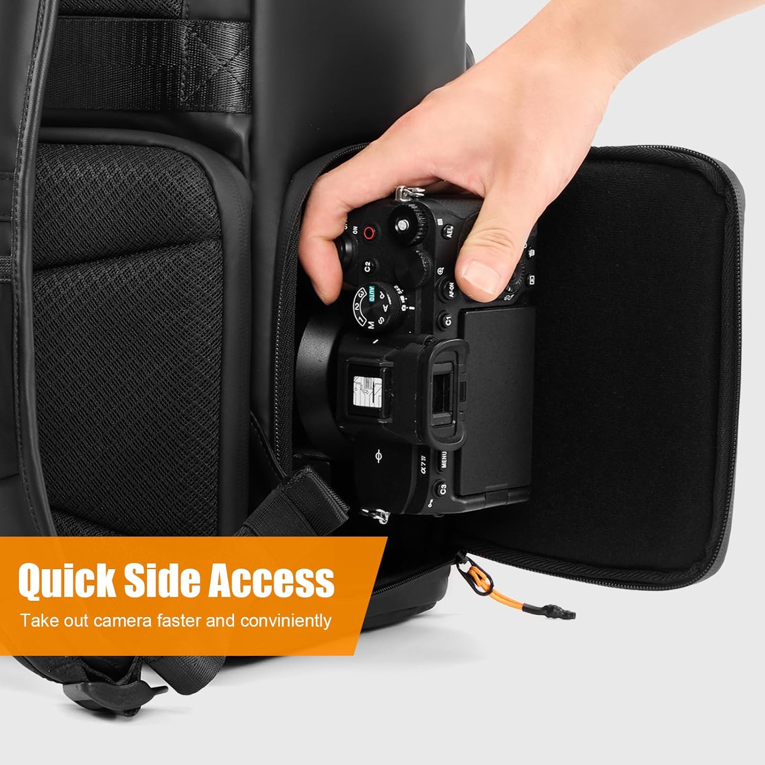 Cwatcun Camera Backpack, Professional DSLR/SLR/Mirrorless Camera Bag with Tripod Holder & Drone/Laptop Compartment, Waterproof Multifunction Photography Backpack Compatible with Canon/Nikon/Sony/DJI