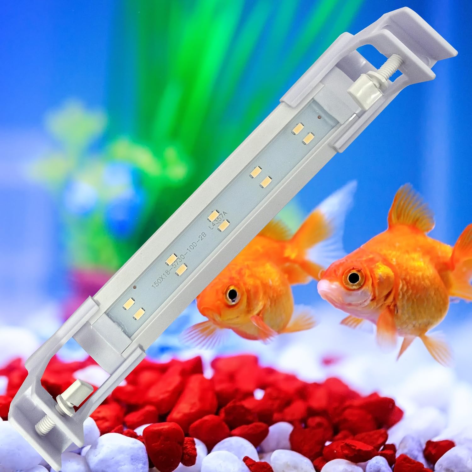 Blue Pet RGB Aquarium Lamp Fish Tank Light with Extendable Brackets Full Spectrum for Aquatic Reef Coral Plants Fish Tank Suitable for Fish Tank (5W | 15-25 CM | SL-20)