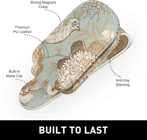 Miniatura 9 de Soporte de lentes de sol para visera de automóvil, soporte magnético de cuero para lentes de sol para automóvil, clip para colgar lentes de sol,