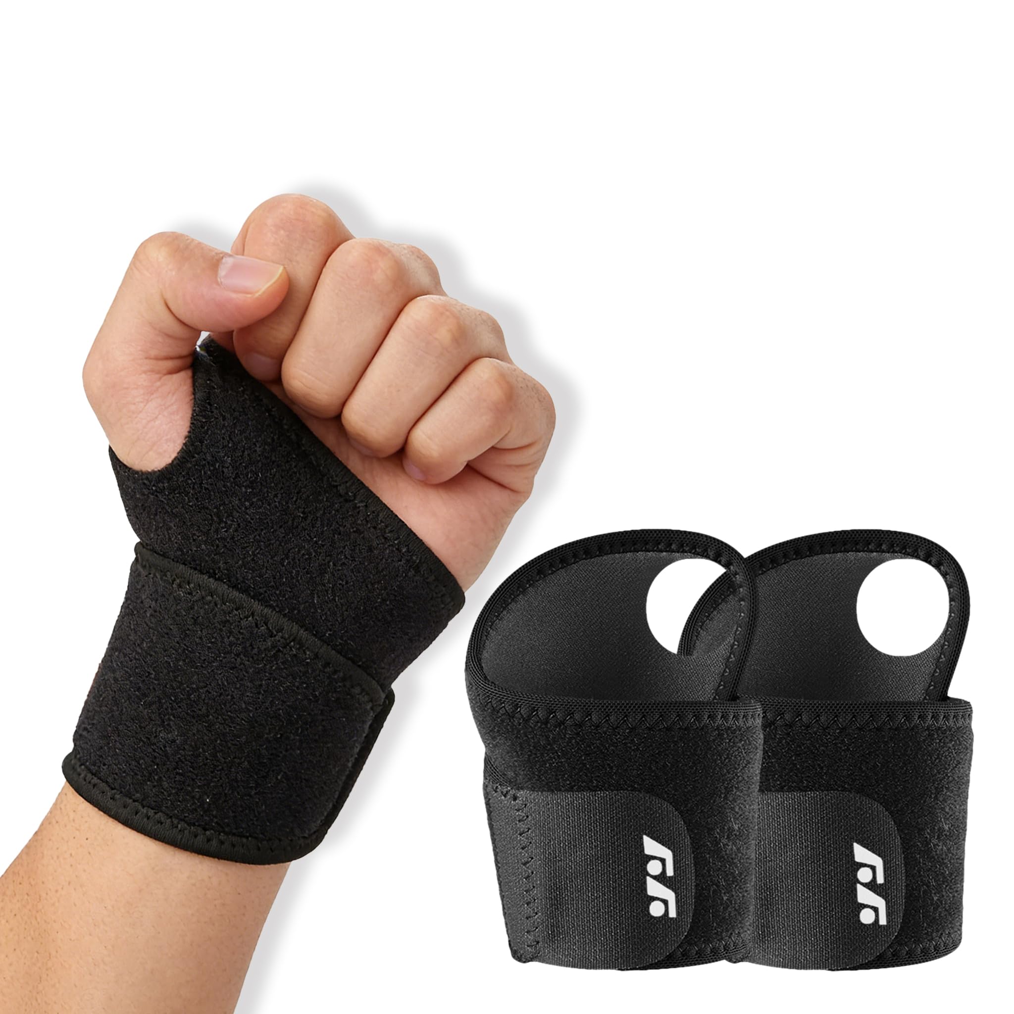 Wrist Compression Strap and Support Wrist Brace Sport Unisex One Size Adjustable for Fitness, Weightlifting, Tendonitis, Carpal Tunnel Arthritis, Wrist Pain Relief