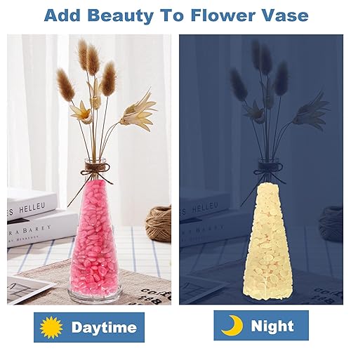 Miniatura 2 de 1000 piedras decorativas que brillan en la oscuridad para exteriores, piedras brillantes para paisajismo, piedras luminosas para jardín, patio,