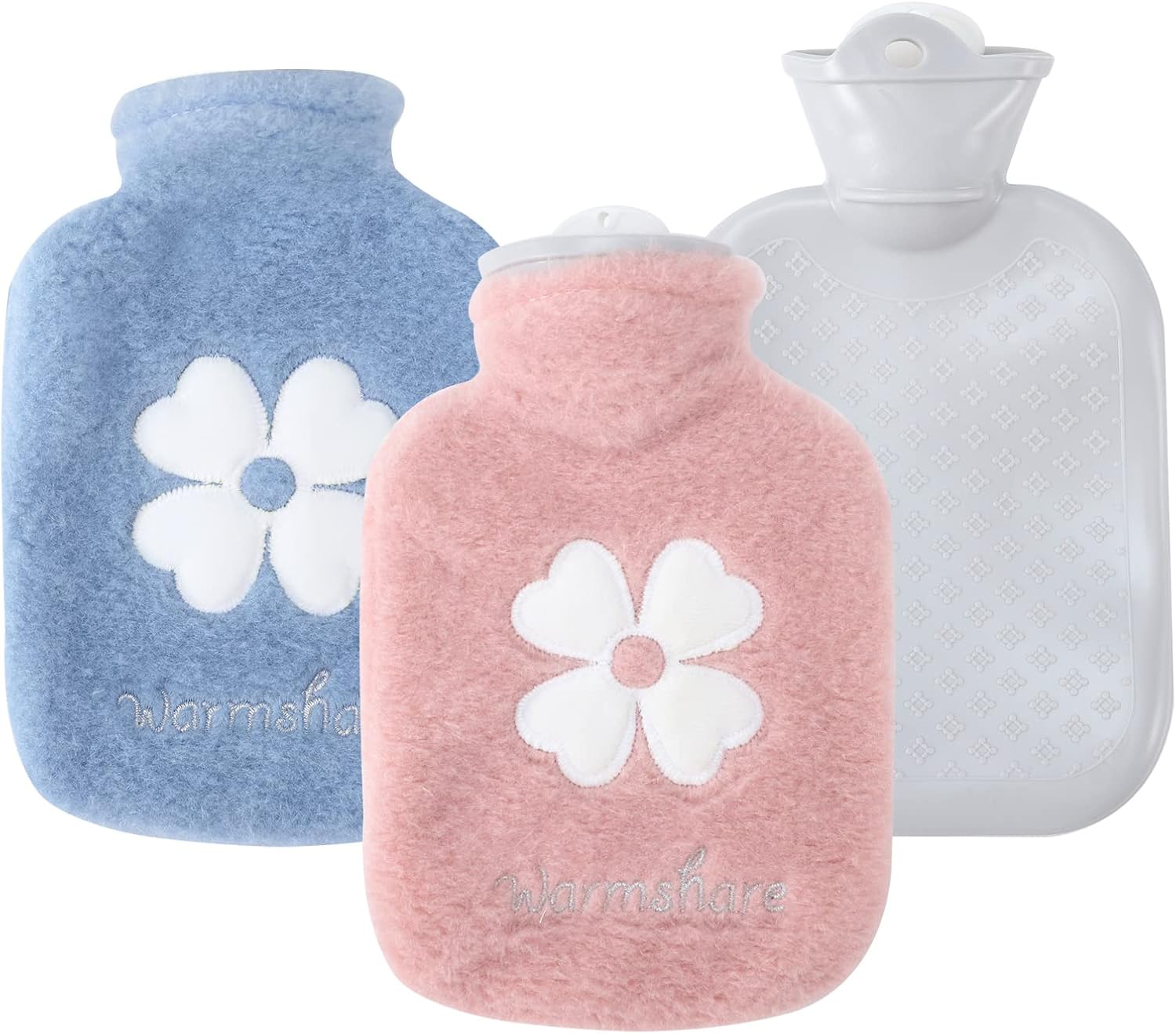 Yafe Hot Water Bottle with Plush Cover, 500ML Cute Mini Hot Water Bag