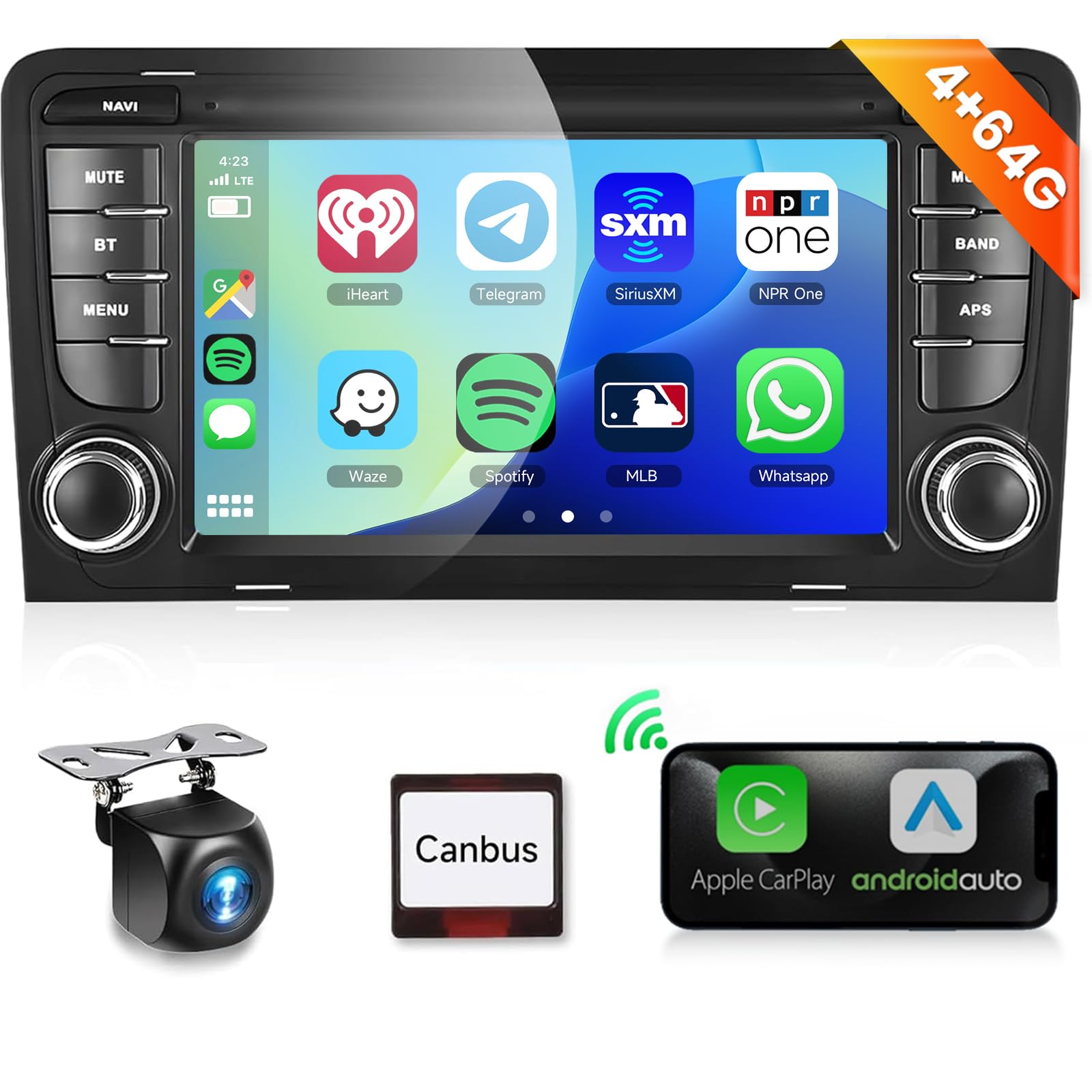 Audi CarPlay kit audi a3 s3 rs3 前期専用 Audi A3 S3 RS3 Wireless Apple CarPlay & Android Auto