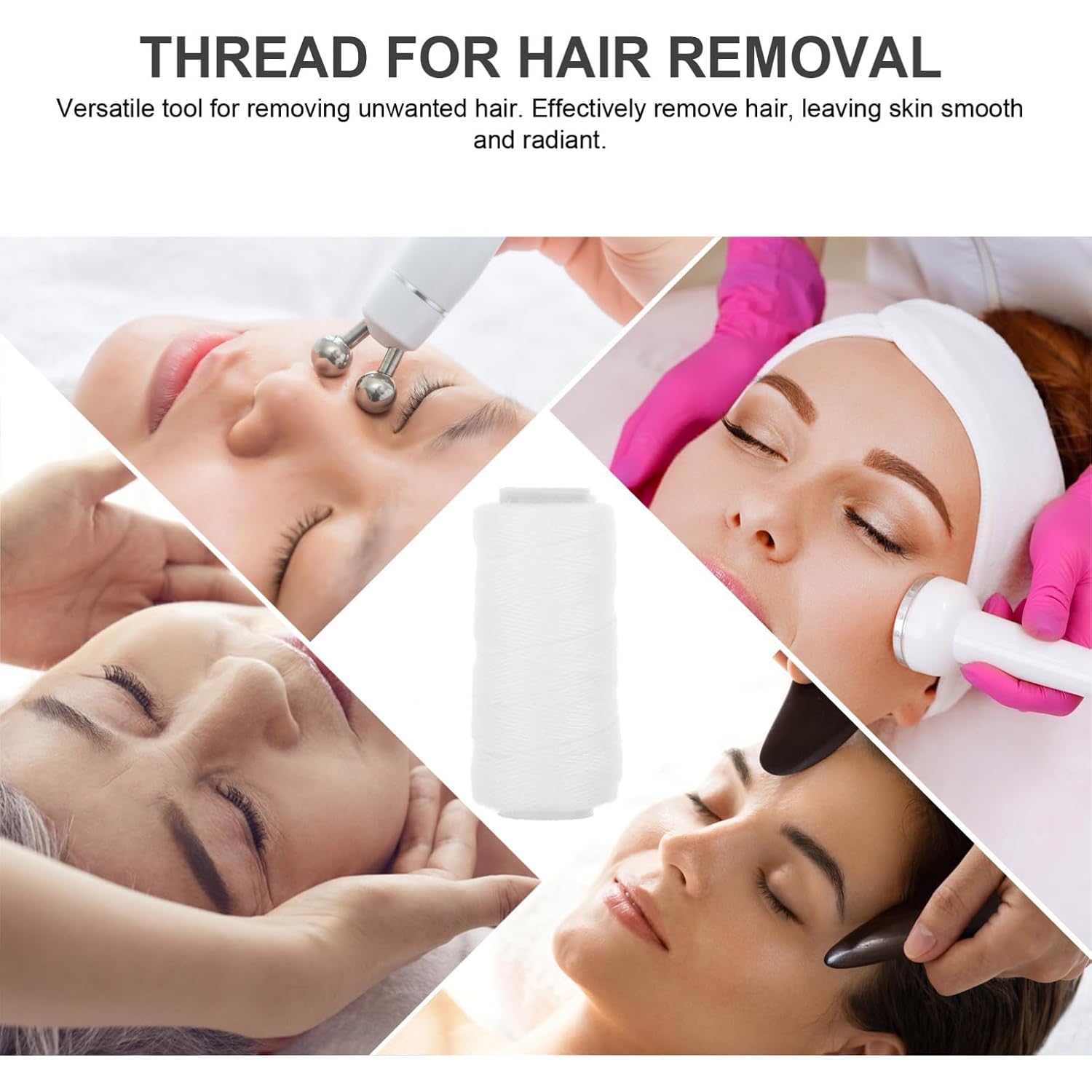 1 Roll Thick line Thread for Facial Hair Removal Thread for ing Tool face Puller Line Tapping Machine Hair Removal epilators Device