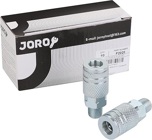 Miniatura 6 de Accesorios de manguera de aire de 14, acoplador industrial tipo M, tamaño de flujo de 14 pulgada, tamaño de roscas macho de 14 pulgada, material de