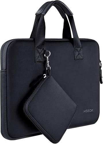 Miniatura 16 de Hseok Funda para laptop de 13.3 a 14 pulgadas con bolsa pequeña, bolsa de neopreno para computadora compatible con MacBook Pro de 14 pulgadas