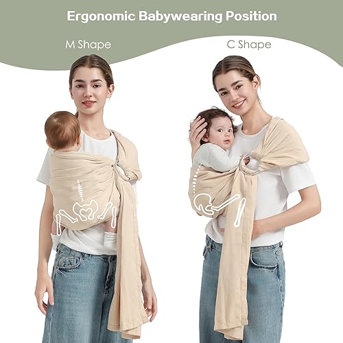 Miniatura 4 de Arnés de algodón para bebés (7-35 libras) para niños pequeños, color crema