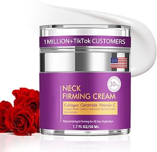 YTDB Neck Firming Cream: Tightening Anti-Aging with Collagen & Peptides, Fast Visible Results for Neck, Face & Chest, 1.7oz