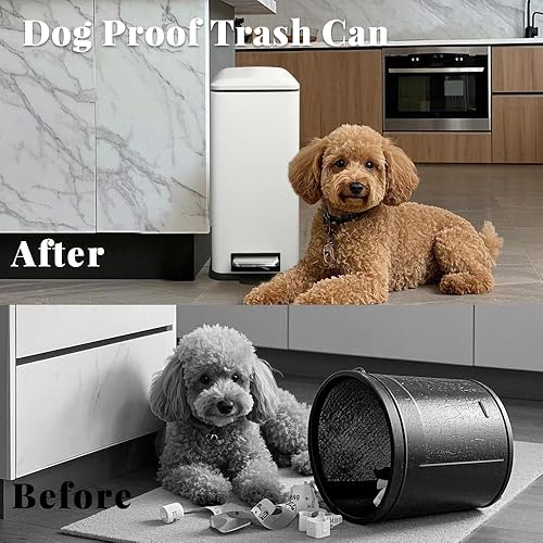 Miniatura 111 de Cubo de basura pequeño para baño con tapa, cubo de basura de 1.3 galones con cubo interior extraíble, cubo de basura delgado con tapa de cierre