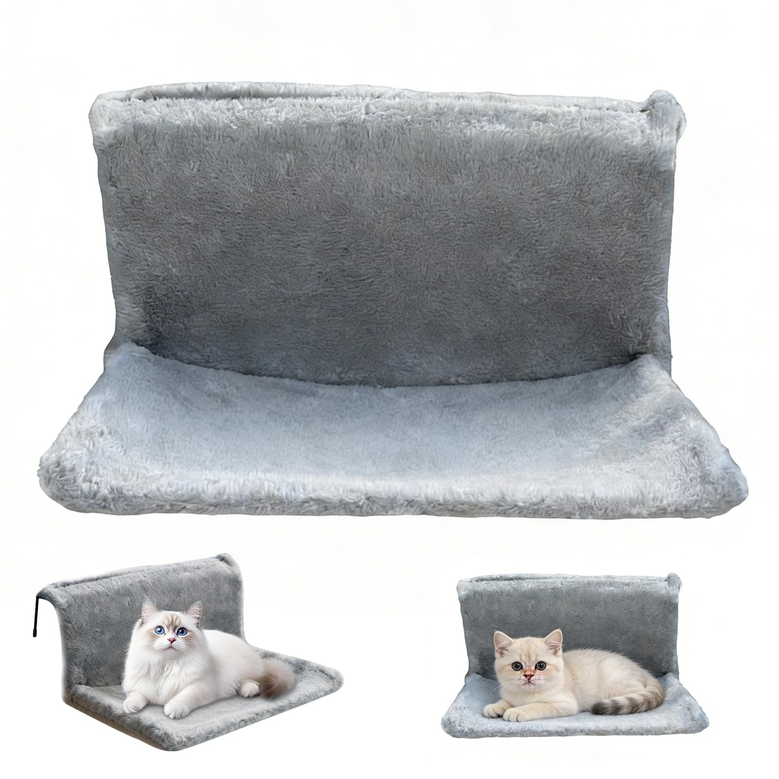 Katzenbett für Heizungen Set Heizkörperbett für Katzenheizungsliege mit kuscheligem Plüschbezug Kuschelige Katzenheizungsliege Katzenhängematte Heizung Heizungsliege Katzen für alle Heizkörper