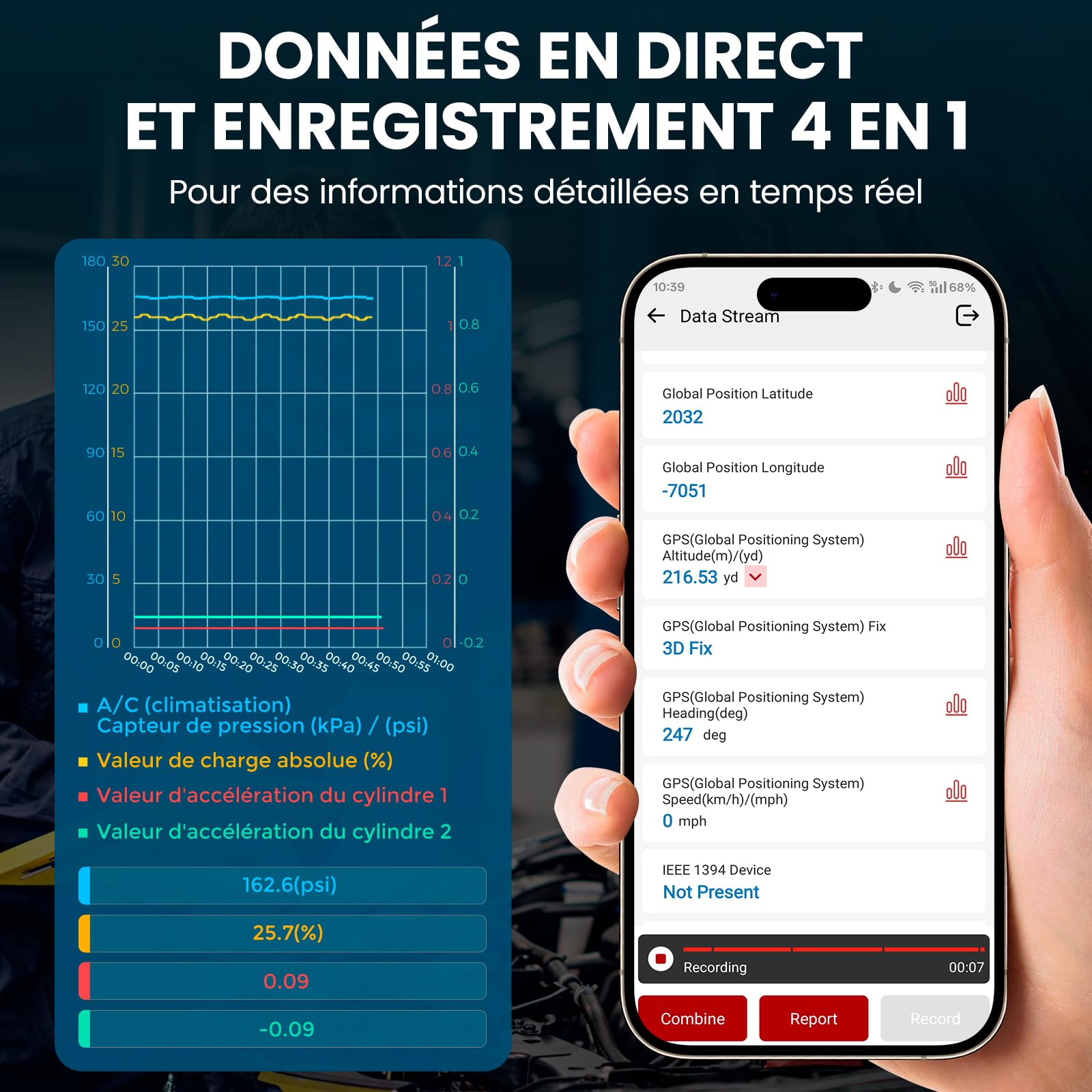 KINGBOLEN Ediag Elite Valise Diagnostic Auto Multimarque, OBD2 Diagnostic Voiture Français avec Test Actif, 15+ Services, Tous Les systèmes Diagnostic pour iOS et Android, Mise à Jour Gratuite à Vie