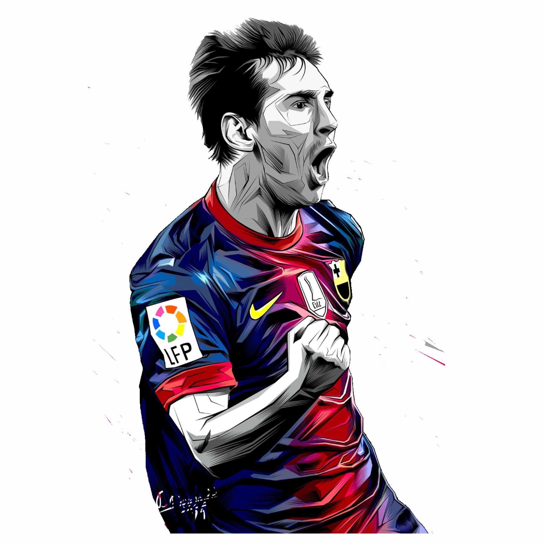 Sticker Yard Messi Cheer up Vinyl Wall Sticker for Living Room/Bedroom/Office and All Decorative Wall Stickers Size 40X55CM-image-12