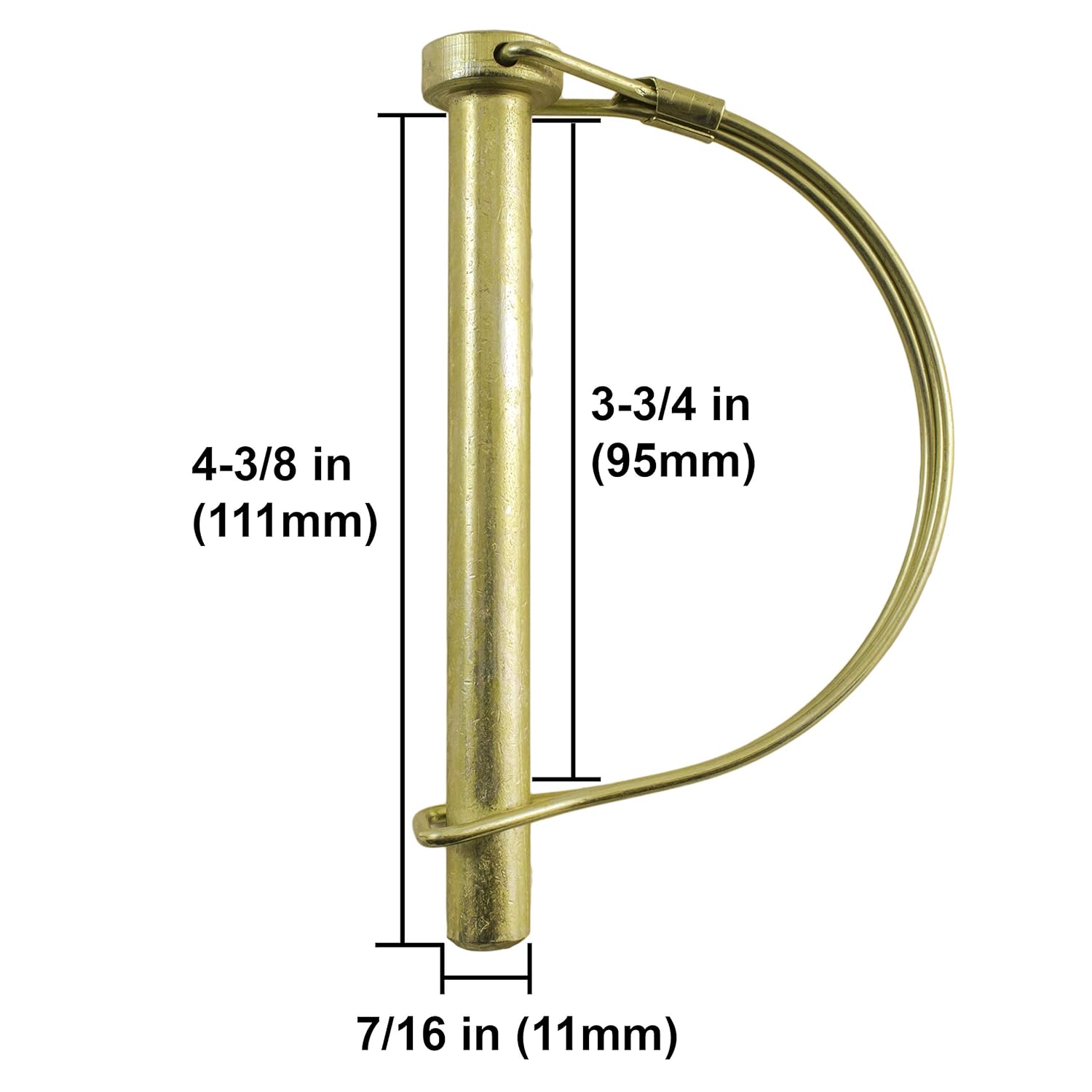 PTO Shaft Locking Pin 7/16" x 3-1/2" (Pack of 10)