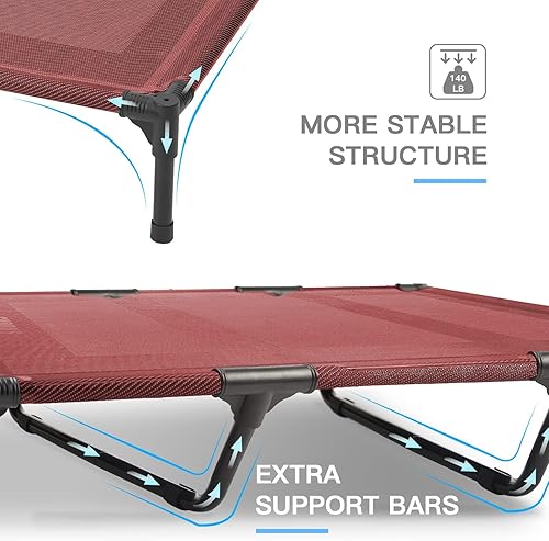 Miniatura 2 de SUDDUS Cama elevada para perro impermeable al aire libre, cama elevada portátil para perro, cama para perro fuera del suelo, cama para perro, fácil