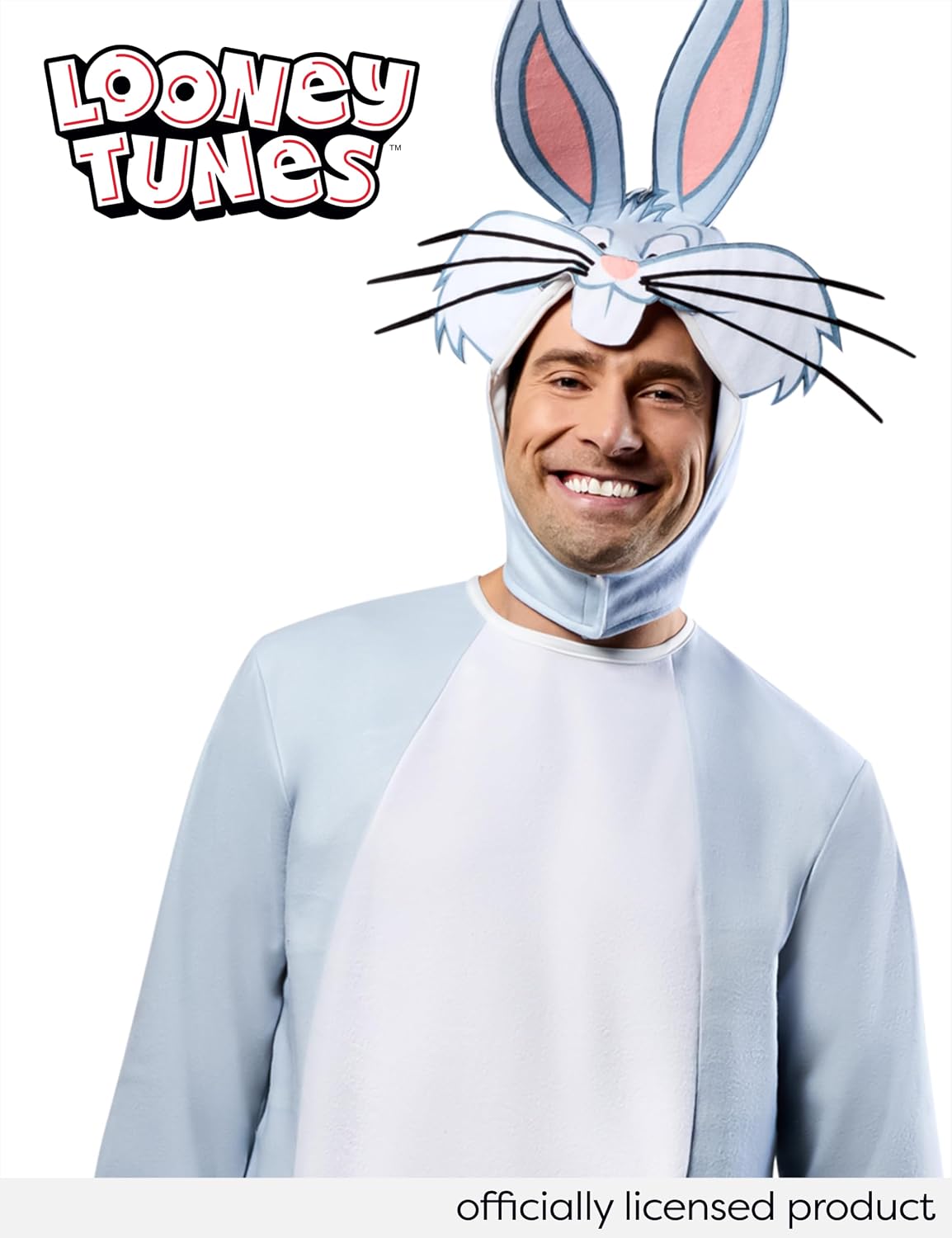 Rubies Unisex Adult Unisex Adult Looney Tunes Bugs Bunny Costume Jumpsuit, Headpiece, and Gloves