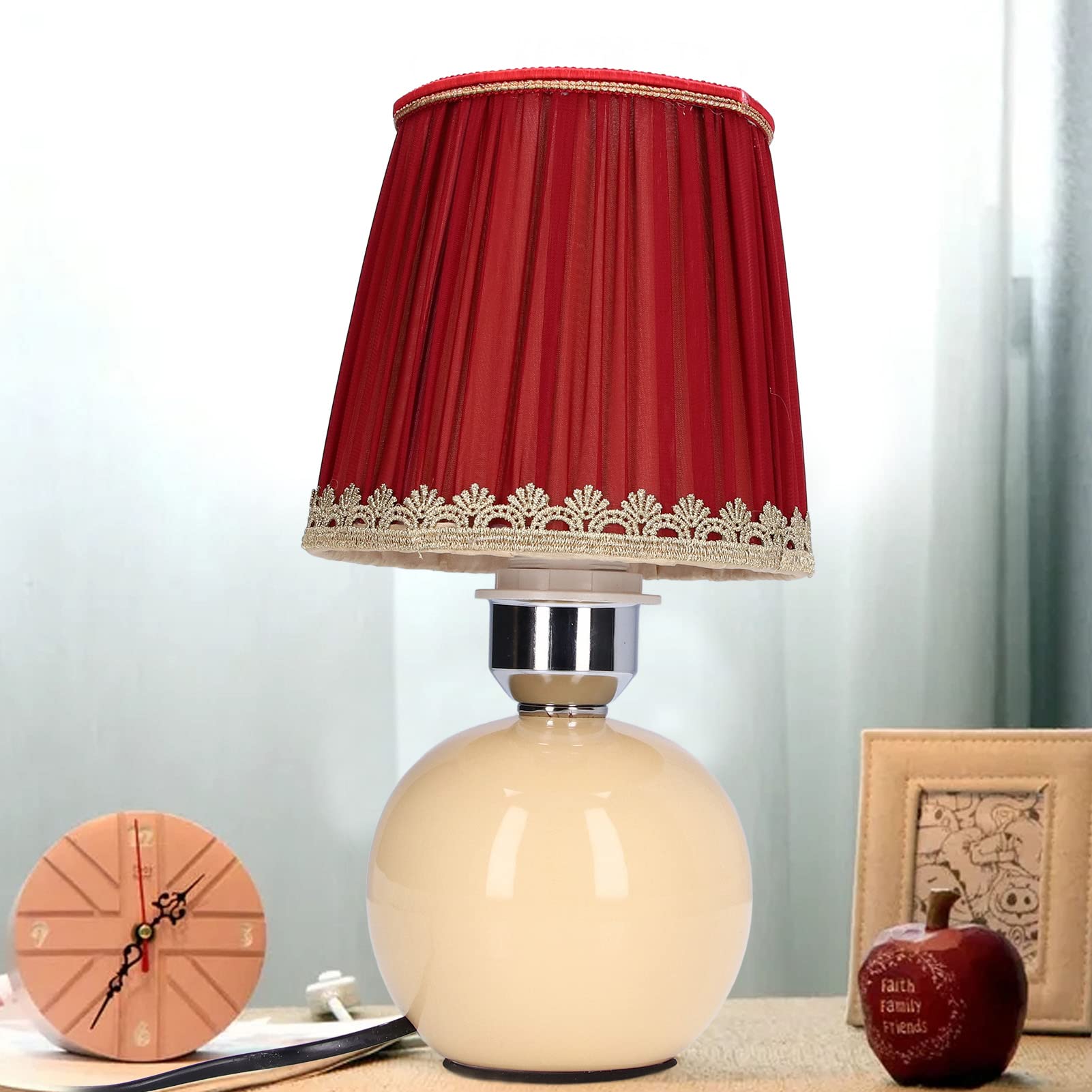 Lampenschirm Hängelampe Klein, Lampenschirme, 6er-Set, kleine Lampenabdeckung, Uno-Fitter, Burgundisch farbene Glockenlampenschirme für Hängelampe Tischlampe Stehlampe Ersatz