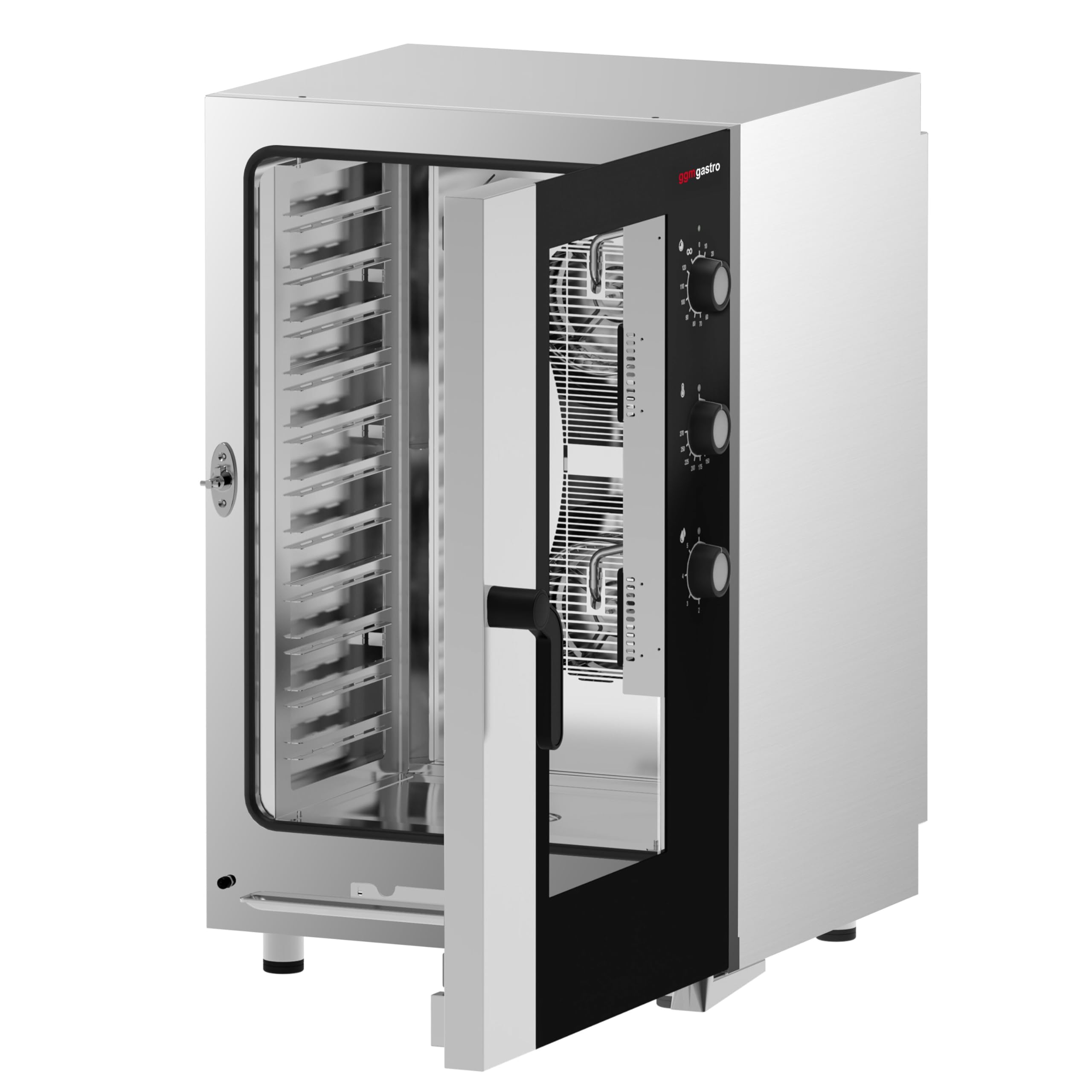 GGM Gastro Kombidämpfer 11x GN 1/1 Manuell | Robuste Edelstahlkonstruktion, gleichmäßige Hitzeverteilung, einfache Reinigung, ideal für den täglichen Gastronomiebetrieb