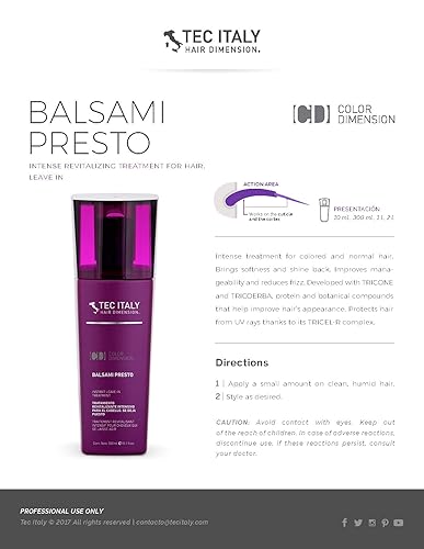 Miniatura 4 de Tec Italy Protección de color de peinado - Balsami Presto & Olio Vital Color