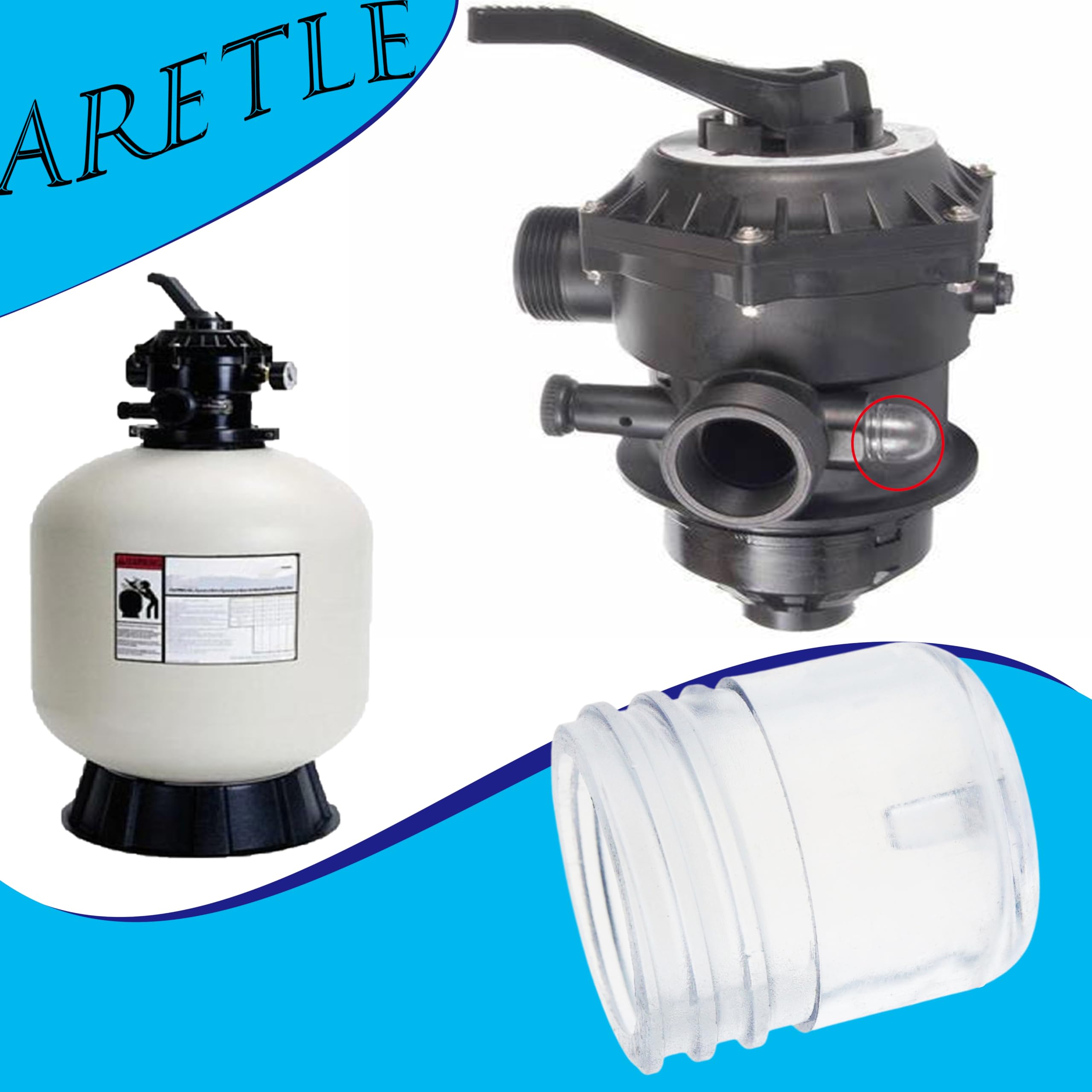 Amazon.com: Aretle Replacement High Flow Pool Sand Filters Sight