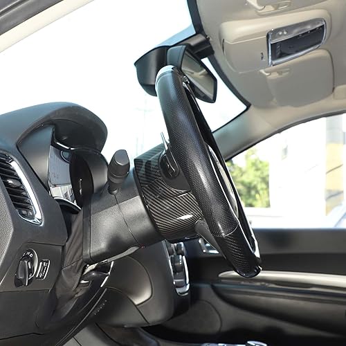 Miniatura 7 de RT-TCZ Para Challenger Volante Dash Trim para Chrysler 300C 2015+ para Dodge Challenger 2015+ Cargador 2011+ Durango 2014+ Fibra de Carbono