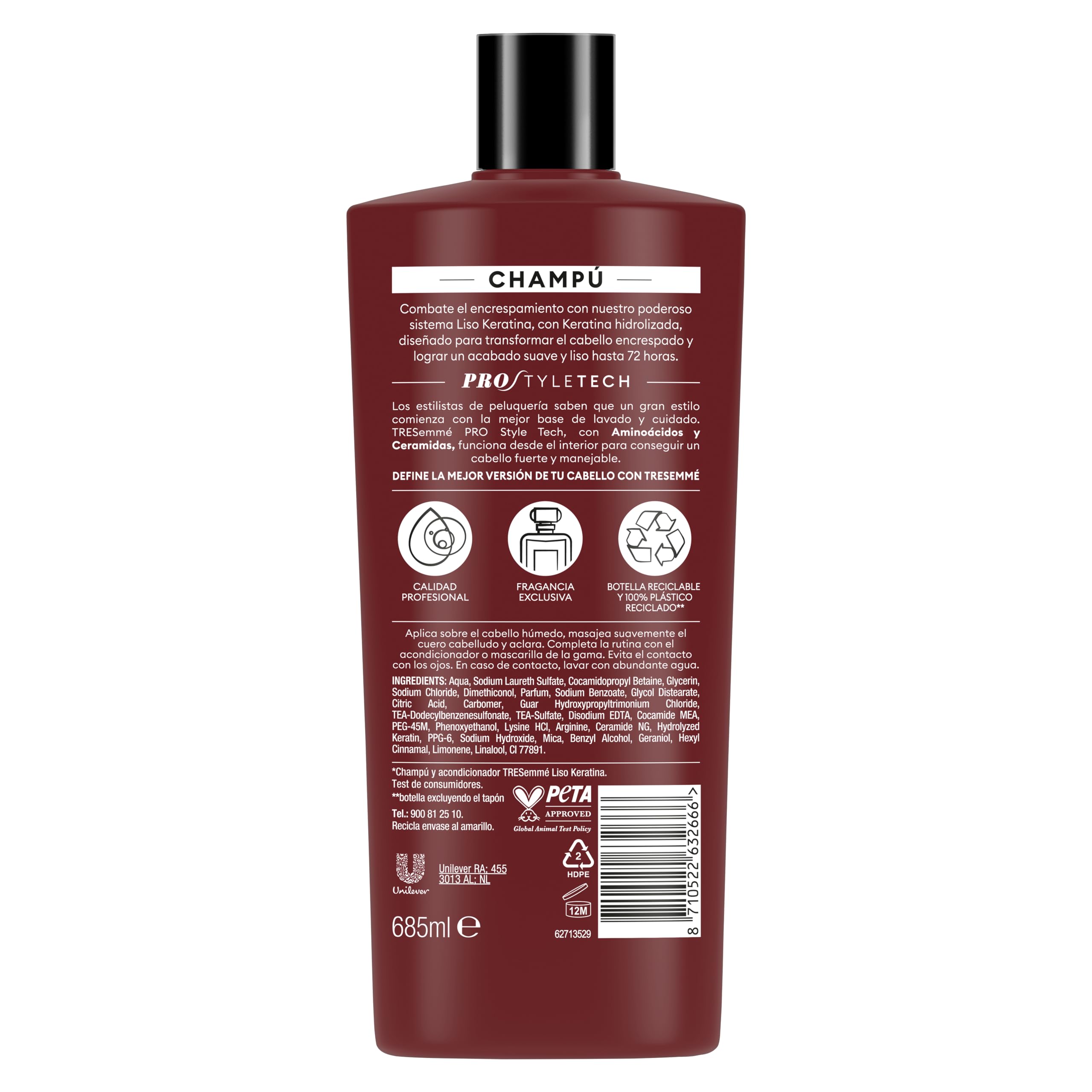 Tresemmé Keratin Smoothing Szampon, 685 ml x 6 sztuk