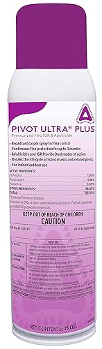Control Solutions Pivot Ultra Plus - Regulador de crecimiento de insectos en aerosol para pulgas y adulticide (15 onzas)